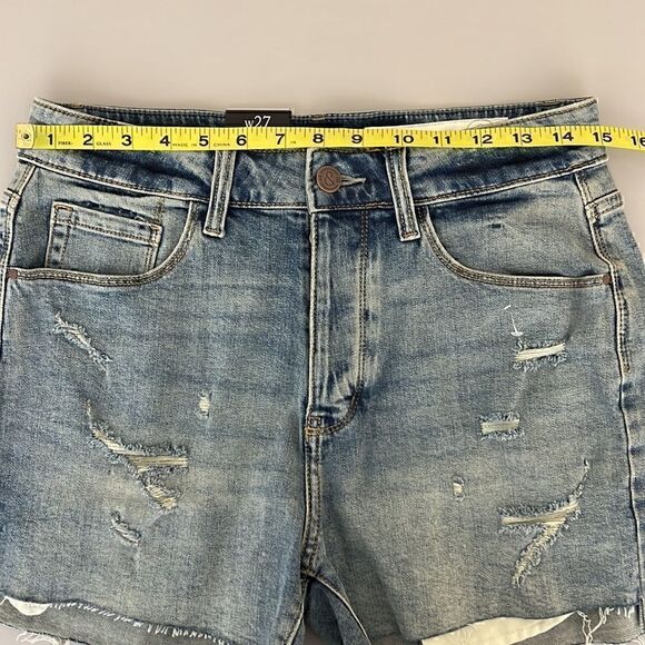 NWOT Treasure & Bond Foster Boyfriend High Rise Distressed Jean Short Size 27 - Picture 8 of 9